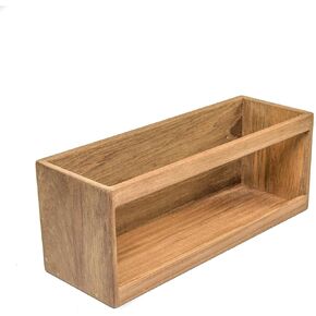 Whitecap 62514 Teak Paperback Book/VHS Cassette Rack