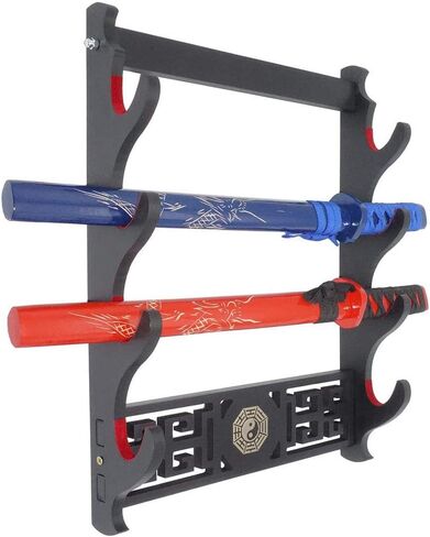 Wall Mount Sword Holder Wakizashi Samurai Sword Katana Holder Hanger Display Rack Wall Mounted,4 Tier in Saudi Arabia