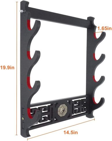 Wall Mount Sword Holder Wakizashi Samurai Sword Katana Holder Hanger Display Rack Wall Mounted,4 Tier in Saudi Arabia