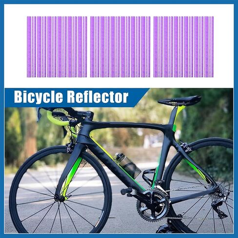 36 Pcs Purple Bicycle Reflector Reflective Version Durable ABS Night Visibility Cycling for Bike, Mountain Bike, Wheels, Wheelchair Item Replacement in Saudi Arabia
