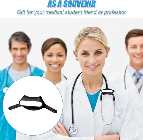 4 قطع من علامات تعريف سماعة الطبيب، إكسسوارات سماعة الطبيب البلاستيكية الفاخرة، ملحقات سماعة الطبيب، هدية مثالية لأصدقاء طلاب الطب أو الأساتذة (أسود) in Kuwait