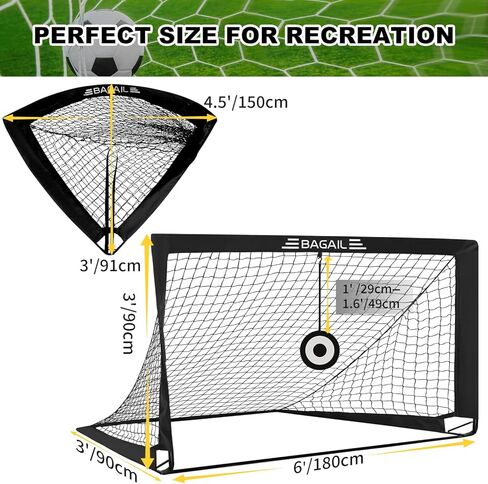 هدف كرة القدم من باجيل، شبكة كرة قدم للأطفال مع هدف، هدف كرة قدم منبثق للفناء الخلفي، معدات تدريب كرة القدم المحمولة مع حقيبة حمل، لعبة كرة قدم ممتعة للأطفال الصغار والأطفال والمراهقين in Kuwait