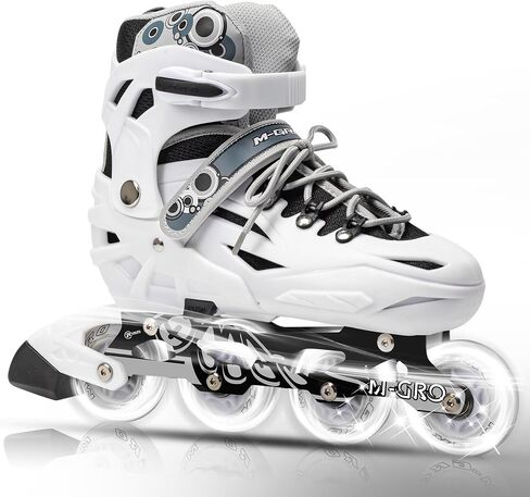 Adjustable Inline Skates for Girls and Boys, Women, Men,Full Light Up Wheels and Tool Outdoor Roller Skates,Adults and Teens Skates for Beginner Outdoor and Indoor in Saudi Arabia