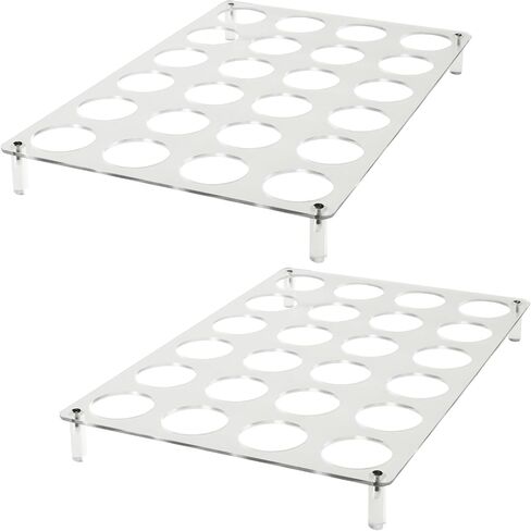 K-Cup Holder Drawer for 24 Coffee Pods Storage, Acrylic K Cup Organize for Drawer or Countertop Storage, Clear K-Cup Organizer Tray for Office & Kitchen(24 Holes, 1 Pack) in Saudi Arabia