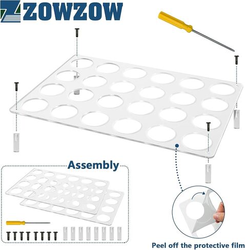 K-Cup Holder Drawer for 24 Coffee Pods Storage, Acrylic K Cup Organize for Drawer or Countertop Storage, Clear K-Cup Organizer Tray for Office & Kitchen(24 Holes, 1 Pack) in Saudi Arabia