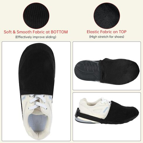 Bowling Shoe Covers 1 Pairs Black Bowling Shoes Slider Bowling Accessories Bowling Accessories for Men Women Bowler Playing Ball Dancing, in Saudi Arabia