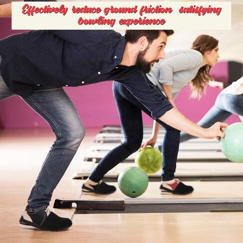Bowling Shoe Covers 1 Pairs Black Bowling Shoes Slider Bowling Accessories Bowling Accessories for Men Women Bowler Playing Ball Dancing, in Saudi Arabia