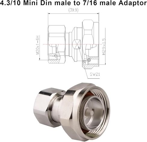 4.3-10 Mini DIN Male to N Female Adaptor 4.3/10 Mini DIN Male to N Female Adapter with Low PIM 160dBc (4.3-10 Female to N Female) in Saudi Arabia