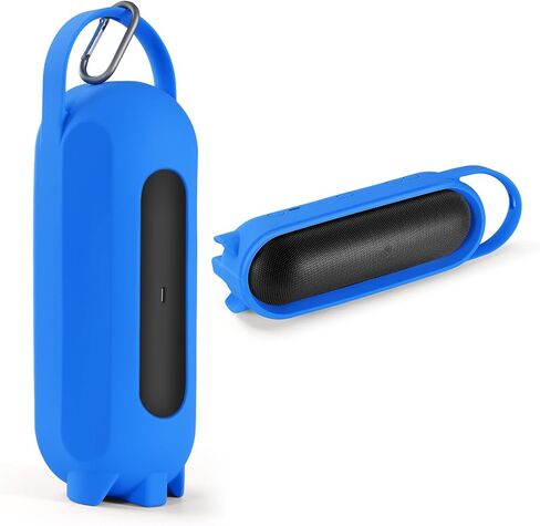 Silicone Protective Case Cover Compatible for Beats Pill 2024 Portable Wireless Bluetooth Speaker, Travel Carrying Pouch Stand Up Shell with Handle (Black) in Kuwait