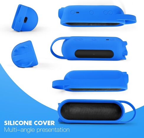 Silicone Protective Case Cover Compatible for Beats Pill 2024 Portable Wireless Bluetooth Speaker, Travel Carrying Pouch Stand Up Shell with Handle (Black) in Kuwait