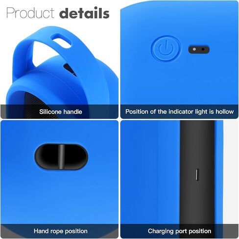 Silicone Protective Case Cover Compatible for Beats Pill 2024 Portable Wireless Bluetooth Speaker, Travel Carrying Pouch Stand Up Shell with Handle (Black) in Kuwait