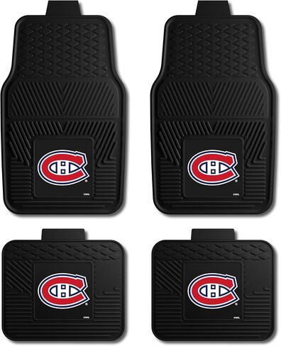 FANMATS 39573 NHL - Tampa Bay Lightning 4-pc Vinyl Car Mat Set | Black | Front & Rear Car Mats | Lightning Bolt Primary Logo in Saudi Arabia