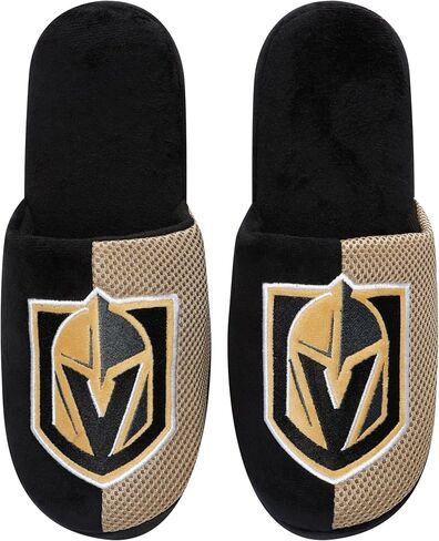 FOCO Men's NHL Team Logo Staycation Plush House Shoes Slide Slippers in Saudi Arabia