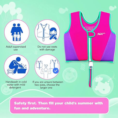 Toddler Swim Vest Kids Floaties Boys Girls Swim Float Jacket Buoyancy Swimwear in Kuwait