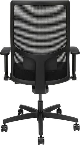 HON Office Desk Chair Ignition 2.0 - كرسي مكتب مريح، كراسي مكتب مكتب منزلي، مسند للذراعين وأسفل الظهر قابل للتعديل، مقعد منزلق، دعم للظهر، وسادة، عجلات دوارة، أسود in Kuwait