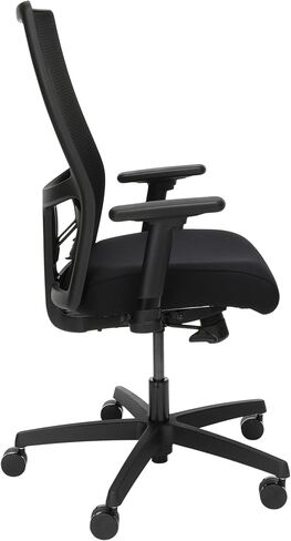 HON Office Desk Chair Ignition 2.0 - كرسي مكتب مريح، كراسي مكتب مكتب منزلي، مسند للذراعين وأسفل الظهر قابل للتعديل، مقعد منزلق، دعم للظهر، وسادة، عجلات دوارة، أسود in Kuwait