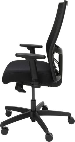 HON Office Desk Chair Ignition 2.0 - كرسي مكتب مريح، كراسي مكتب مكتب منزلي، مسند للذراعين وأسفل الظهر قابل للتعديل، مقعد منزلق، دعم للظهر، وسادة، عجلات دوارة، أسود in Kuwait