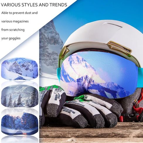 6 Pcs Ski Snowboard Goggle Cover Sleeve, Goggle Cover Microfiber Protective Lens Scratch Dust Protection for Travel Apres in Kuwait