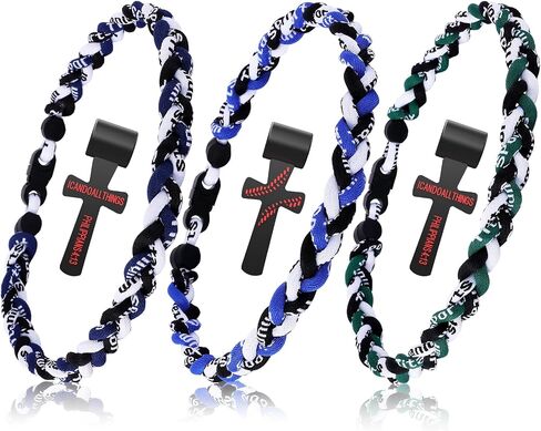 Baseball Necklaces, 3 Pack, Fashion Tornado Design for Sports Fan Baseball Necklace, Great-Hit with Box, Baseball Theme Party Gifts in Saudi Arabia