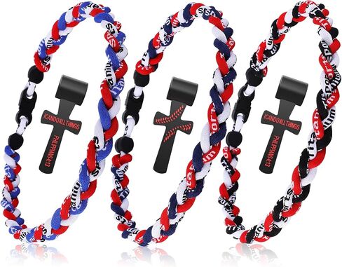 Baseball Necklaces, 3 Pack, Fashion Tornado Design for Sports Fan Baseball Necklace, Great-Hit with Box, Baseball Theme Party Gifts in Saudi Arabia