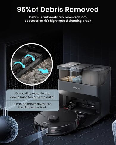 3 Pack S7 Pro Replacement Parts Compatible for Roborock S7 Pro/S7 Maxv Ultra Vacuum Cleaner, 2 Water Filter, 1 High-Speed Cleaning Brush, For Mop Washing and Dock Self-Cleaning in Saudi Arabia