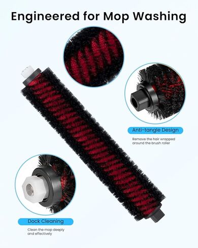 3 Pack S7 Pro Replacement Parts Compatible for Roborock S7 Pro/S7 Maxv Ultra Vacuum Cleaner, 2 Water Filter, 1 High-Speed Cleaning Brush, For Mop Washing and Dock Self-Cleaning in Saudi Arabia
