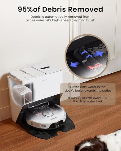 3 Pack S7 Pro Replacement Parts Compatible for Roborock S7 Pro/S7 Maxv Ultra Vacuum Cleaner, 2 Water Filter, 1 High-Speed Cleaning Brush, For Mop Washing and Dock Self-Cleaning in Saudi Arabia