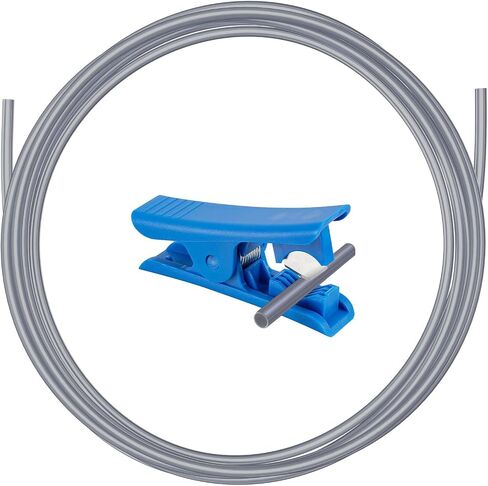 أنبوب تيفلون PTFE فائق النعومة من YOOPAI رمادي 5 متر مع قاطع أنبوب، معرف 2.5 مم × OD 4 مم أنابيب تفلون PTFE، مقاوم للحرارة، تشحيم عالي، احتكاك منخفض لسلسلة Bambu Lab A1/P1/X1، جميع طابعات Creality ثلاثية الأبعاد in Saudi Arabia