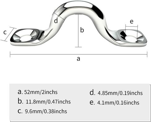 304 Stainless Steel Ceiling Hooks Heavy Duty Metal Pad Eyes Plate Snap Eye Strap Drop Ceiling Anchor Hooks Hardware with Screws for Hanging Plant Hangers 2.1" -2Pack in Saudi Arabia