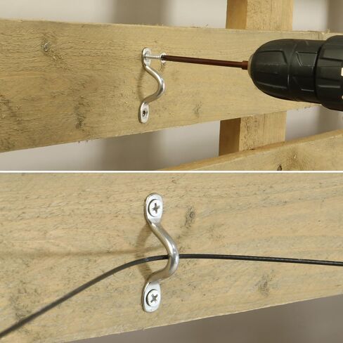304 Stainless Steel Ceiling Hooks Heavy Duty Metal Pad Eyes Plate Snap Eye Strap Drop Ceiling Anchor Hooks Hardware with Screws for Hanging Plant Hangers 2.1" -2Pack in Saudi Arabia