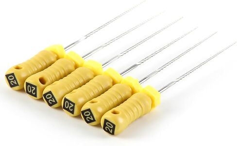 JMU Endodontic Root Canal K Files, Stainless Steel Hand Use K-Files 21mm, 6pcs/Box (1, #15 (21mm)) in Kuwait