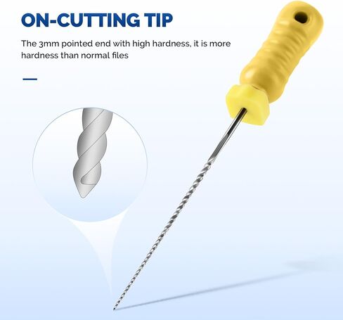 JMU Endodontic Root Canal K Files, Stainless Steel Hand Use K-Files 21mm, 6pcs/Box (1, #15 (21mm)) in Kuwait