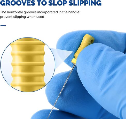 JMU Endodontic Root Canal K Files, Stainless Steel Hand Use K-Files 21mm, 6pcs/Box (1, #15 (21mm)) in Kuwait