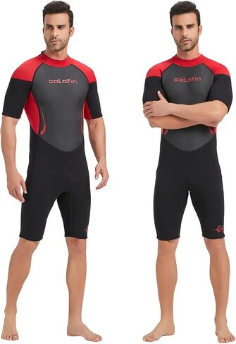 GoldFin Mens Wetsuit, 3mm Shorty Back Zip Wetsuits for Men in Saudi Arabia