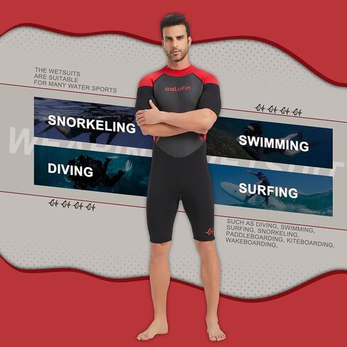 GoldFin Mens Wetsuit, 3mm Shorty Back Zip Wetsuits for Men in Saudi Arabia