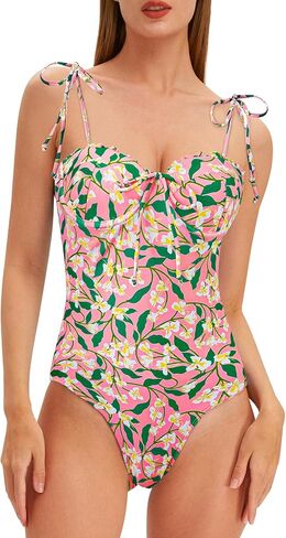 Womens Swimsuit One Piece with Cover Up Two Piece Bathing Suit with Cover Up Set Wrap Floral 1 Piece Sarong Swimsuit in Saudi Arabia