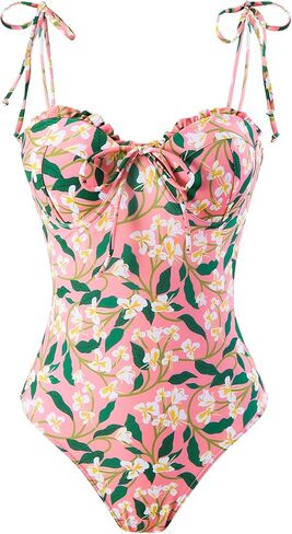 Womens Swimsuit One Piece with Cover Up Two Piece Bathing Suit with Cover Up Set Wrap Floral 1 Piece Sarong Swimsuit in Saudi Arabia