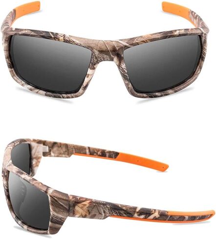 Polarized Camo Sunglasses for Men Women Fishing Sports Outdoor Hunting UV Protection Glasses in Kuwait