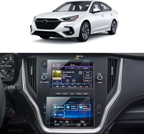 Car Screen Protector for 2019-2024 Audi A6 A7 Q8& 2020-2024 Audi Q7 Accessories Upper&Lower Navigation Touchscreen Protector Film Tempered Glass HD Clear Anti-Glare in Saudi Arabia