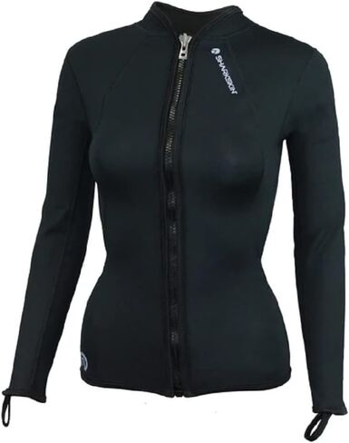 سترة نسائية من Sharkskin مصنوعة من التيتانيوم وأكمام طويلة وسحاب كامل in Kuwait