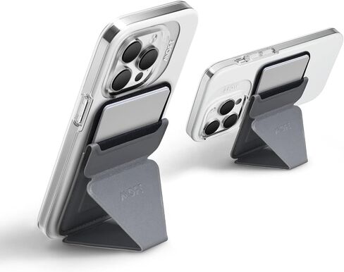 MOFT MagSafe Wallet Phone Stand Compatible for iPhone 16/15/14/13/12 Series Strong Magnetic,Vegan Leather Phone Card Holder with 3 Viewing Angles, Misty Cove in Saudi Arabia