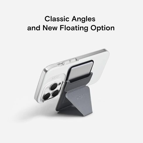 MOFT MagSafe Wallet Phone Stand Compatible for iPhone 16/15/14/13/12 Series Strong Magnetic,Vegan Leather Phone Card Holder with 3 Viewing Angles, Misty Cove in Saudi Arabia