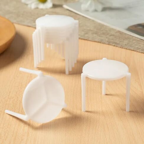 [1000 Pack] Pizza Saver Stand White Color Plastic Tripod stack for Restaurant Container, Catering boxes and Food Take Out Services, Made of plastic that won't melt Case of 1000 in Saudi Arabia