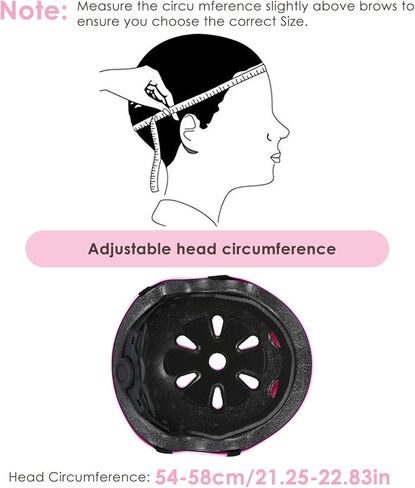 TOMSHOO Adjustable Helmet for Ages 5-16 Kids Toddler Boys Girls Youth,Protective Gear Set with Elbow Knee Wrist Pads for Skateboard, Bike, Skating, Cycling Roller Skate in Kuwait