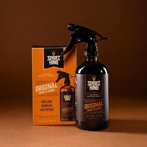Spritz King Culinary Basting Spray: For Grilling, Smoking, Air Frying - Delicious Dark Bark, Flavorful Crust & Moisture-Sealing Power - Great on Meats or Veggies (16 Ounce Chipotle) in Saudi Arabia
