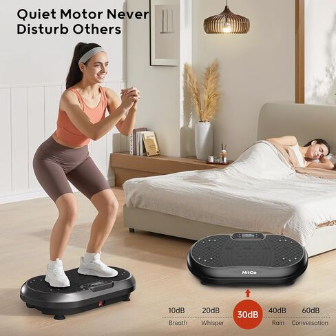 Vibration Plate Exercise Machine – Whole Body Vibration Platform with Bluetooth Speakers, Remote Control & Resistance Bands for Weight Loss, Shaping, and Lymphatic Drainage in Saudi Arabia
