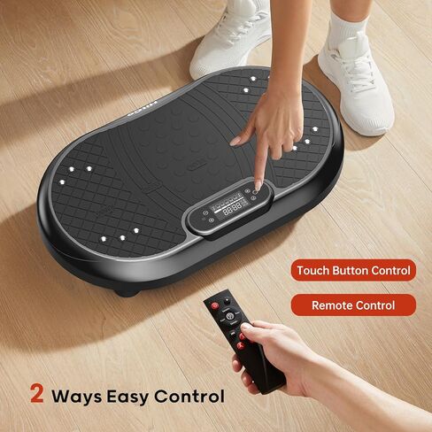 Vibration Plate Exercise Machine – Whole Body Vibration Platform with Bluetooth Speakers, Remote Control & Resistance Bands for Weight Loss, Shaping, and Lymphatic Drainage in Saudi Arabia