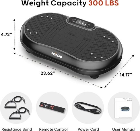 Vibration Plate Exercise Machine – Whole Body Vibration Platform with Bluetooth Speakers, Remote Control & Resistance Bands for Weight Loss, Shaping, and Lymphatic Drainage in Saudi Arabia