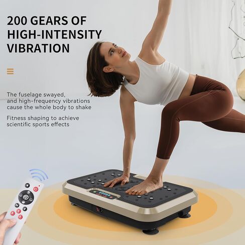 Vibration Plate Exercise Machine Whole Body Workout Vibration Fitness Platform for Home Fitness - Lymphatic Drainage Machine for Shaping, Wellness, Recovery - Home Gyms Workout for Women Men in Saudi Arabia