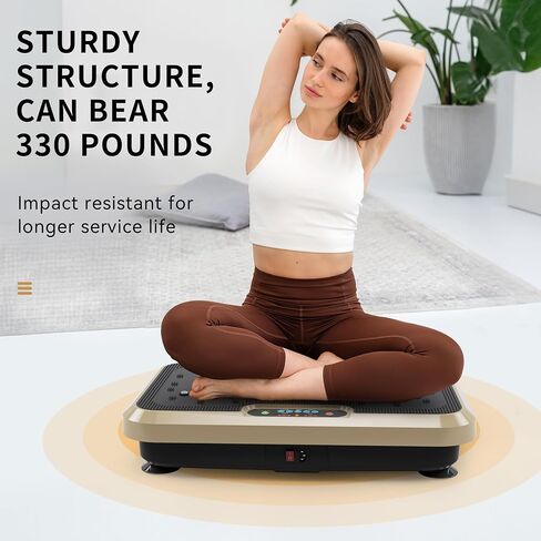 Vibration Plate Exercise Machine Whole Body Workout Vibration Fitness Platform for Home Fitness - Lymphatic Drainage Machine for Shaping, Wellness, Recovery - Home Gyms Workout for Women Men in Saudi Arabia